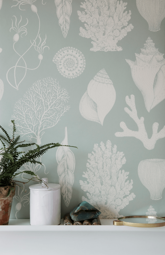 ferm LIVING Katie Scott Wallpaper - Shells Aqua