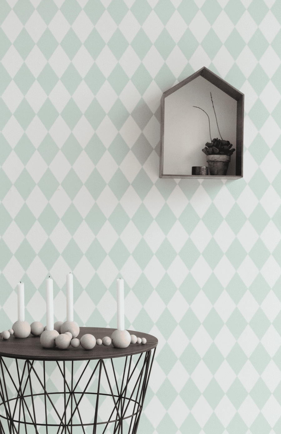ferm LIVING Harlequin Wallpaper - Mint