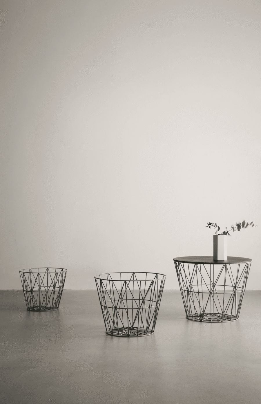 ferm LIVING Wire Basket Top - Black Oak