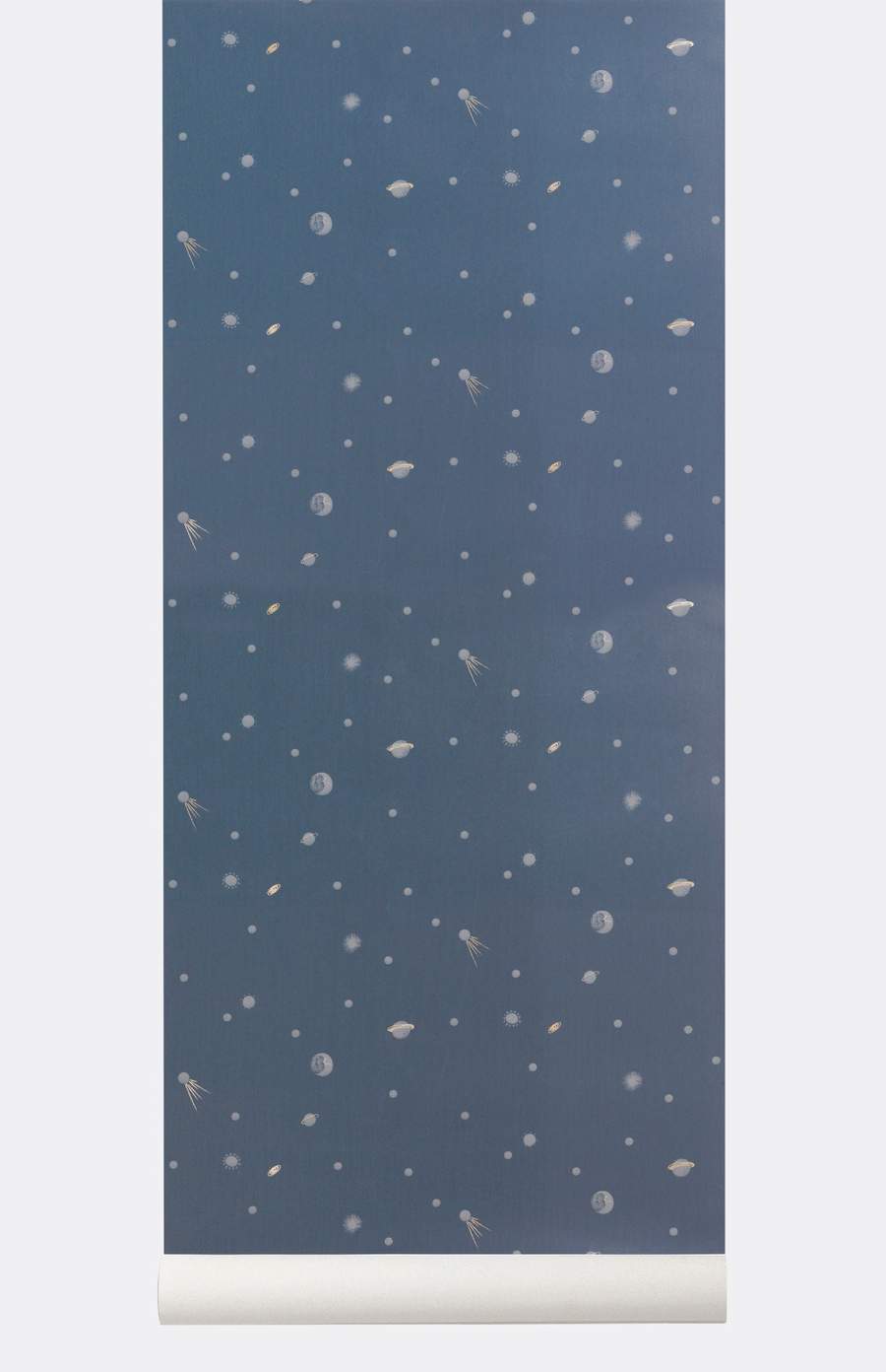 ferm LIVING Moon Wallpaper - Dark Blue