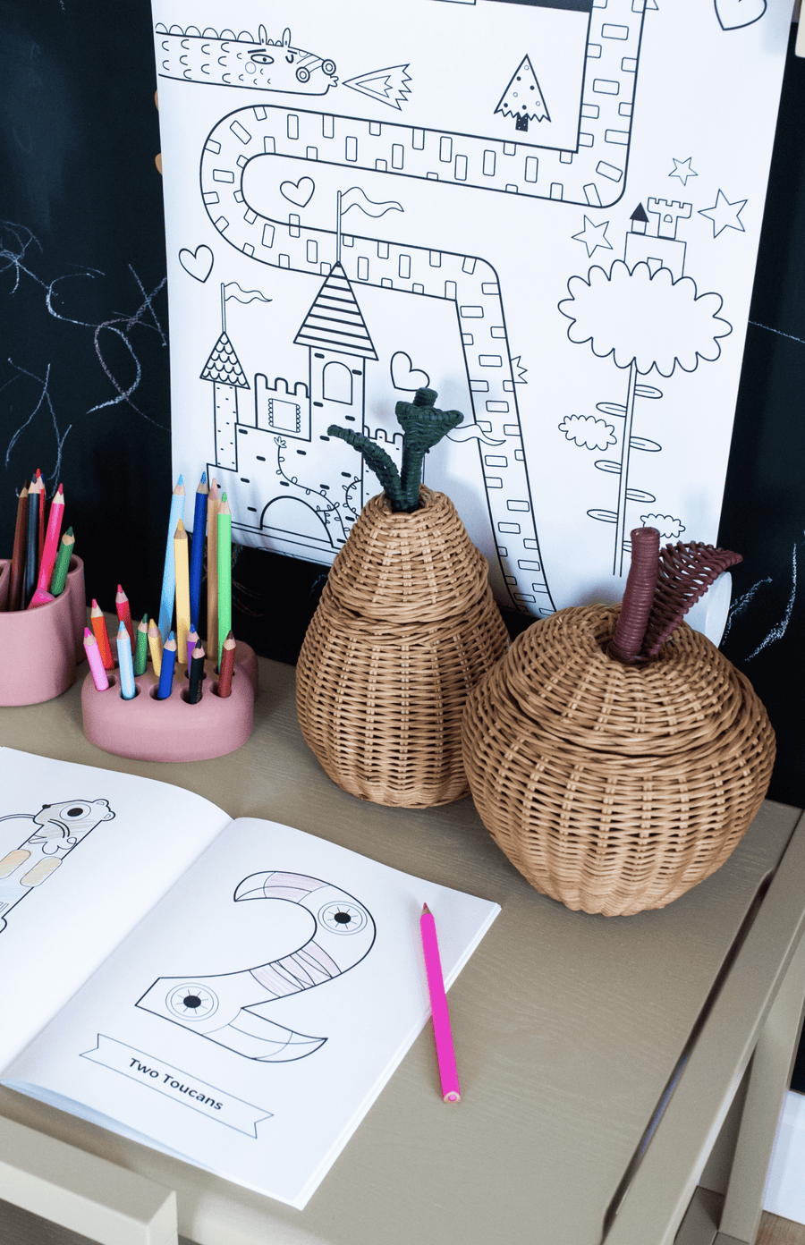 ferm LIVING Small Apple Braided Storage Basket