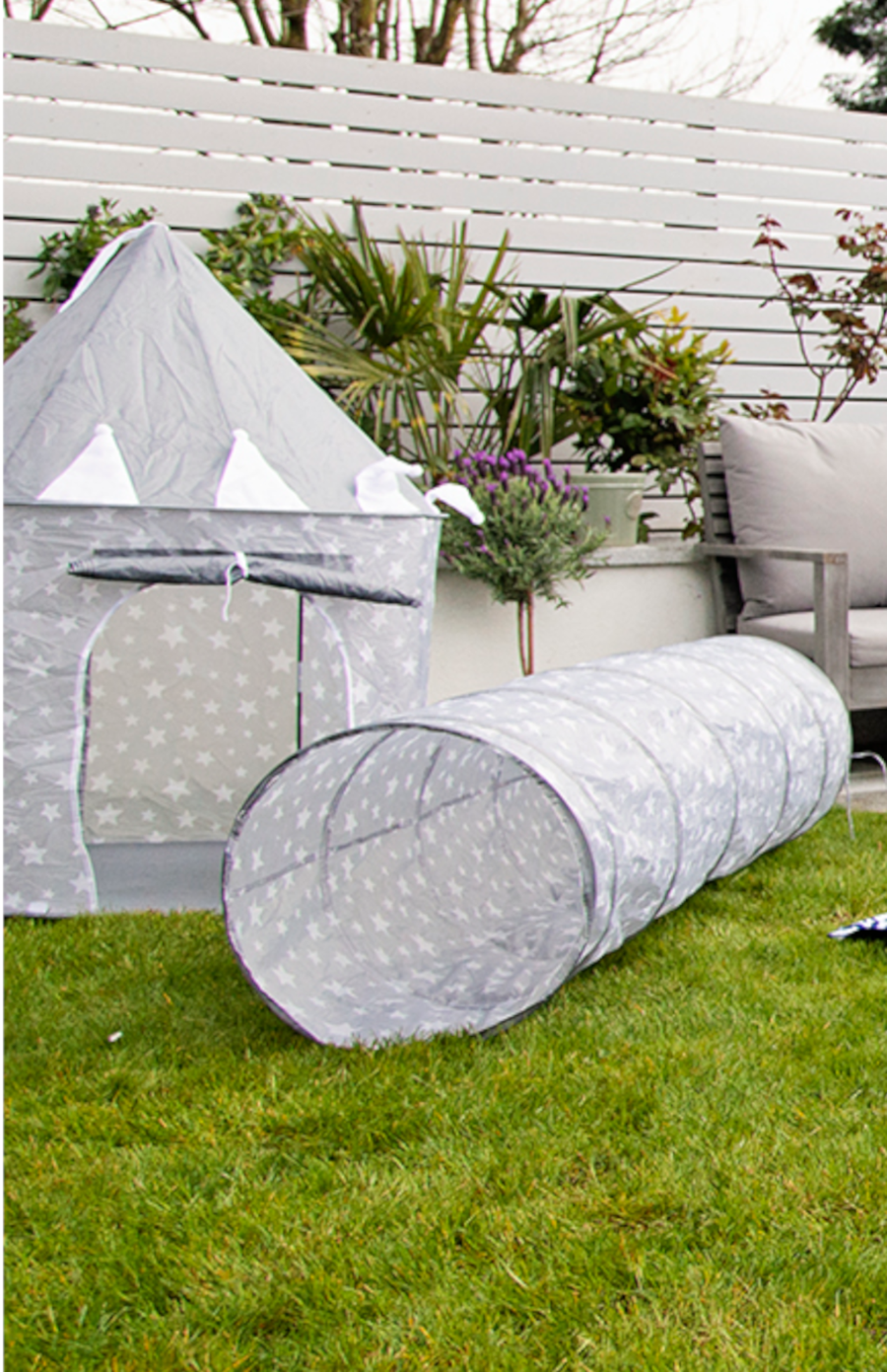Kids Concept Play Tent - Grey Stars