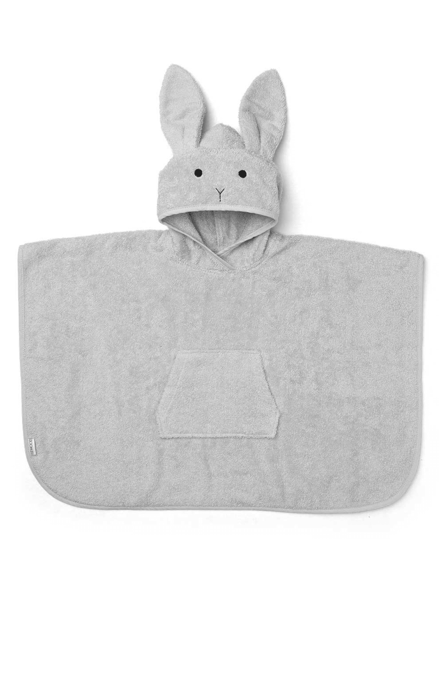 Liewood Rabbit Poncho Towel - Dumbo Grey