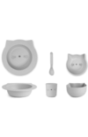 Liewood Barbara Bamboo Baby Dinner set 4 pcs - Cat Dumbo Grey