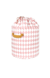 Nobodinoz Baobab Toy Bag Large - Pink Diamonds