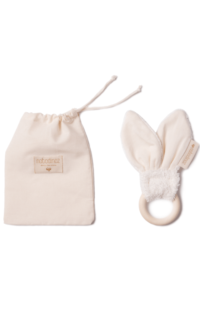 Nobodinoz Bunny Teething Ring - Natural