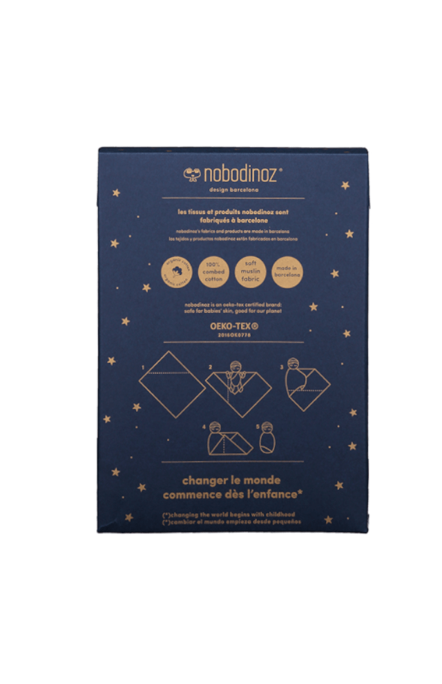 Nobodinoz Butterfly Muslin Swaddle Pack of 2 - Yellow