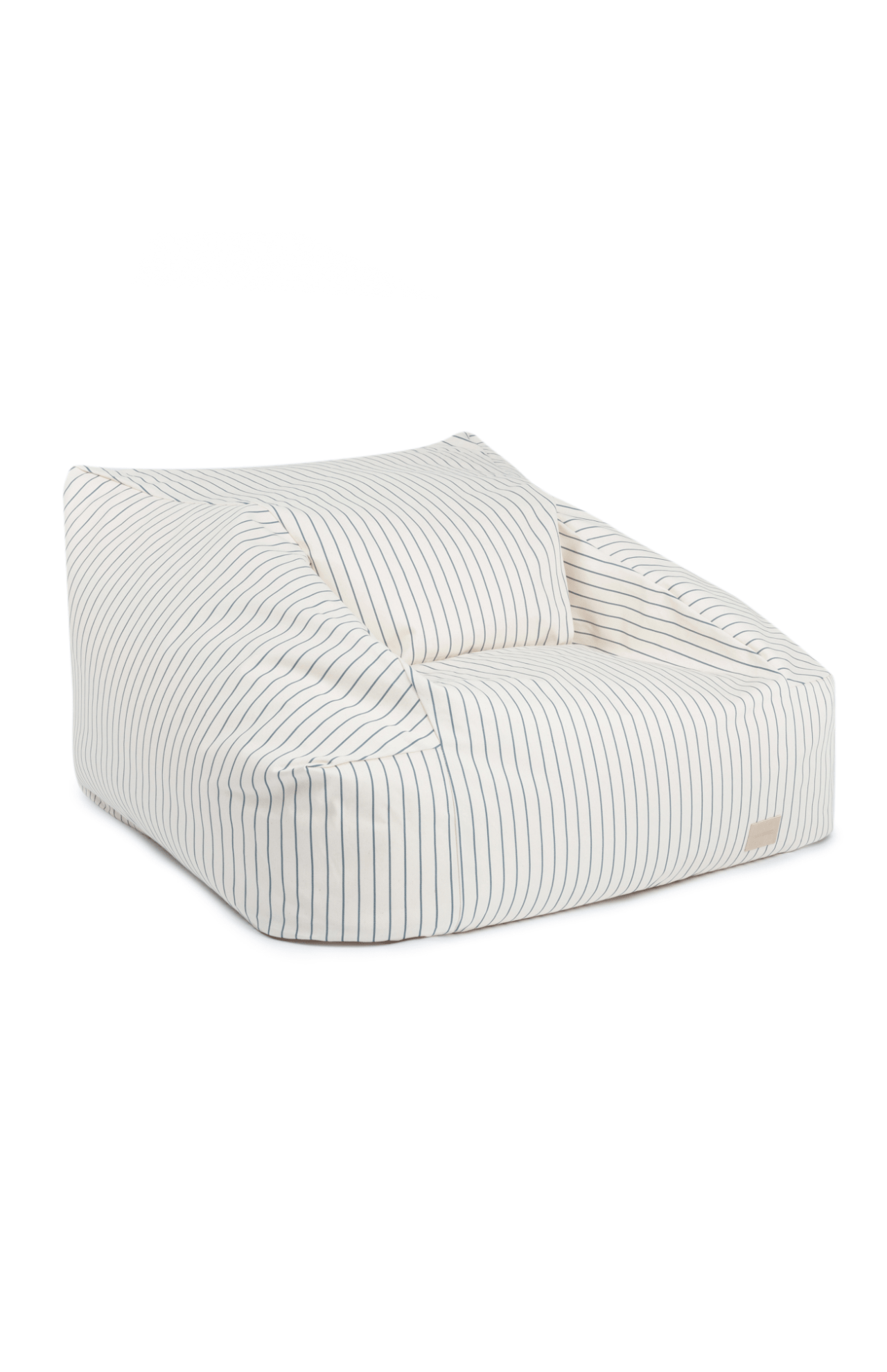 Nobodinoz Chelsea Bean Bag - Blue Thin Stripes/Natural