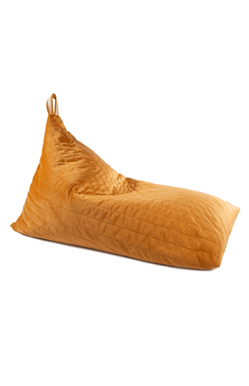 Nobodinoz Essaouria Velvet Bean Bag - Farniente Yellow