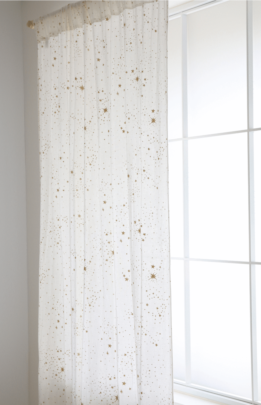 Nobodinoz Utopia Curtain - Gold Stella White